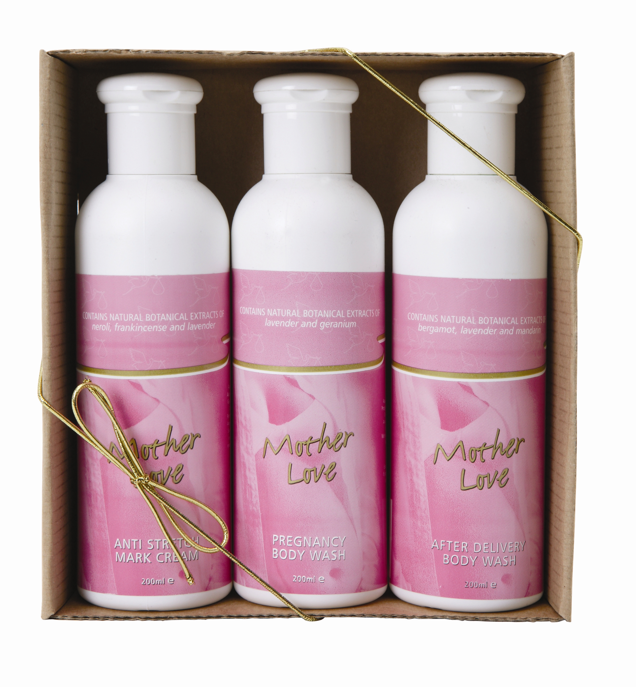 Three bottles of Pregnancy Body wash bottle, nicely packed